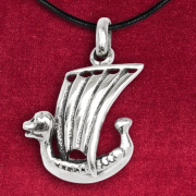 Silver pendant  Dragon ship  2 cm